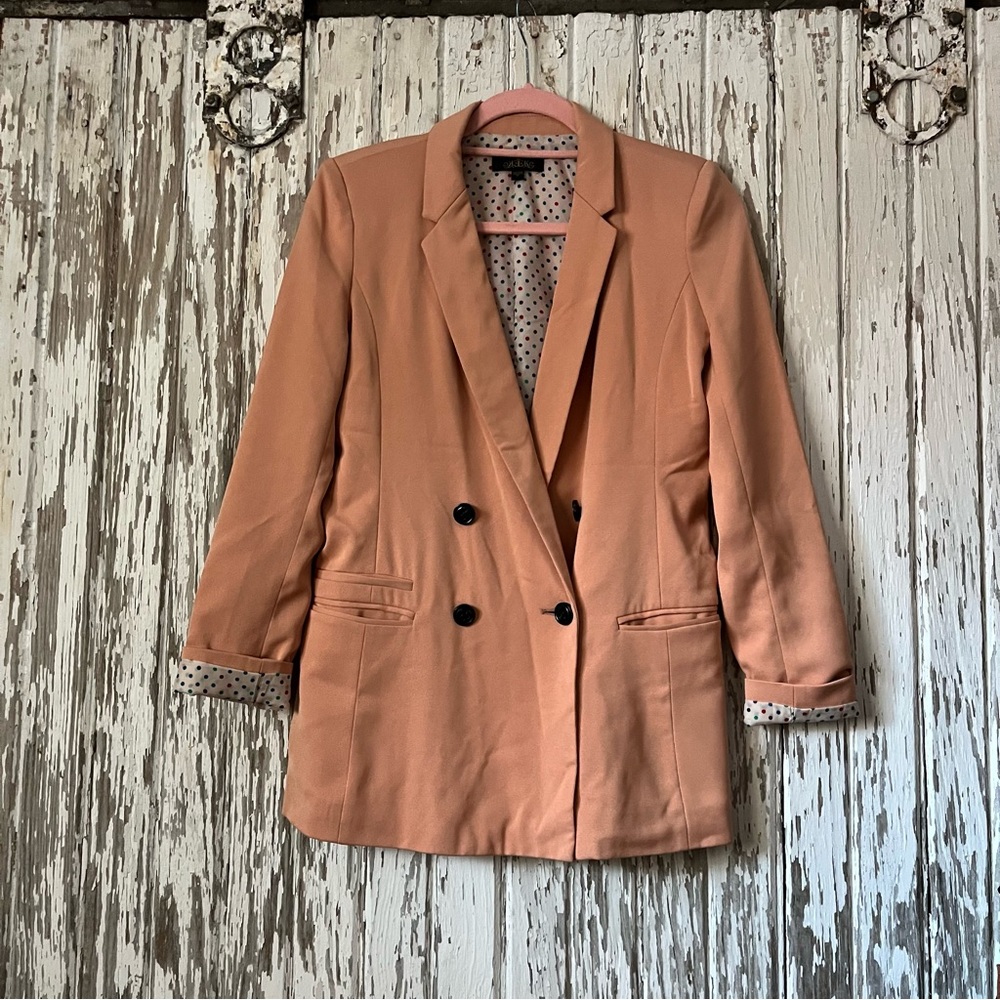 Women’s Double Breasted Peach Blazer